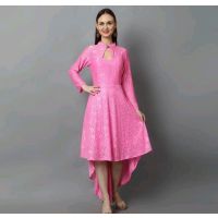 Fabulous Pink Women Net Dresses