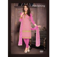 V&V New Pure Chanderi Cotton Fancy Dress