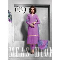 V&V Shopping For Purple Schilli Work Dress Material