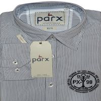 Parx White With Blue LInning Full Sleeves Cotton Shirt