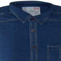 Parx Dark Blue Denim Full Sleeves Shirt