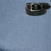 Raymond Men Poly Blended Trouser Fabric_Blue Free Belt 