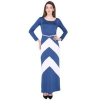 Elliana Blue And White Gown Dress