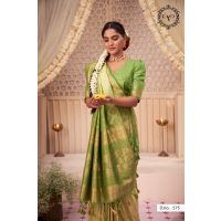 Ekdali Silk Green Women Raw Silk Saree