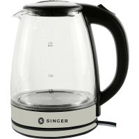Singer Aroma Crysta Electric Kettle  (1.8 L, Black, Silver)