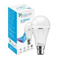 SYSKA 9 Watt B22 LED White Emergency Bulb, Pack of 1