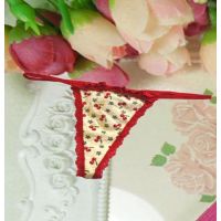 Exotic Cherry Print  Frill Edge G-String Thong 