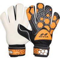 Nivia Raptor Torrido Goalkeeping Gloves (L, Black, Orange)