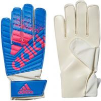 Adidas X Lite Goalkeeping Gloves (L, White, Blue, Shock pink)