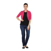 MSS Wings Pink Viscose High Fashionable Shrug