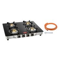 Pigeon Glass Smart 4 Burner Glasstop Gas Stove 