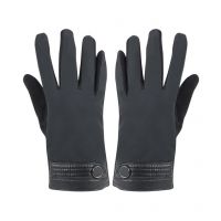 Seasons Black Woolen Gloves