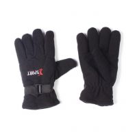 Seasons Black Woolen Winter Gloves