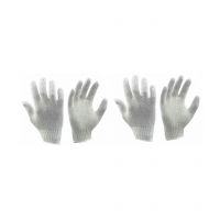 Seasons White Cotton Safety Hand Gloves - Set of 2 Pairs