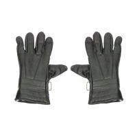 Seasons  Black Leather Woolen Gloves - 1 Pair