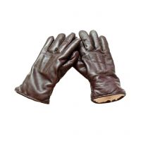 Seasons Brown Leather Biker Gloves