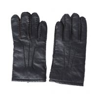 Seasons  Black Leather Gloves For Men