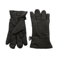 Seasons Choice Black Leather Bikers Gloves
