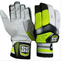 SS Clublite Batting Gloves (L, White, Green)