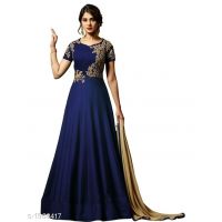 Designer Trendy Magic Silk Embroidered Ethnic Gowns