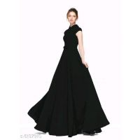 Stylish Black Heavy Georgette Women Gown