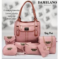 Seasons Set of 7 Baby Pink Designer Handbags