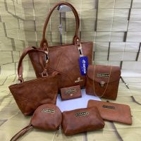 Seasons Set of 7 Luxury Double Zip Handbags