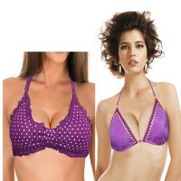 Best Fitting Purple Halter Neck Bra Set 2