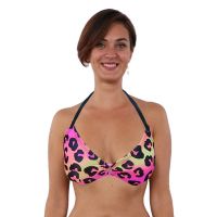 Junior Zone Print Halter Neck Bra