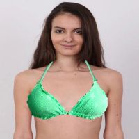 Tezrnis Green Halter Neck Bra