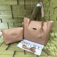 Seasons Pink Handbag With Carry Bag