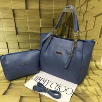 Seasons Blue Handbag With Carry Bag