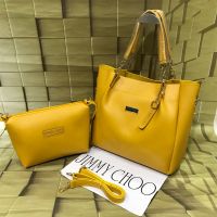 Seasons Yellow Handbag With Carry Bag