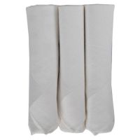 White Cotton Mens Handkerchiefs - Pack of 3