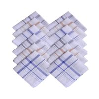 Seasons White Cotton Handkerchief - 12 Piece Pack