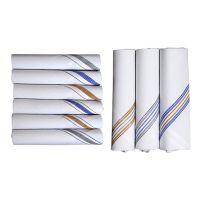 Seasons  Handkerchiefs With Stripe Pattern-Pack of 12