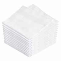 Seasons  White Cotton Handkerchief for Men - Pack of 6