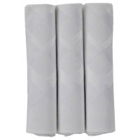 Seasons  White Cotton Handkerchiefs - Pack of 3
