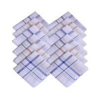 Seasons Cotton Stripe Pattern Handkerchiefs-Pack of 12