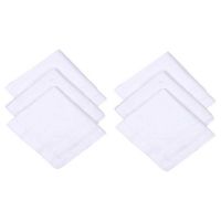 Seasons White Cotton Handkerchiefs for Men - Pack of 6
