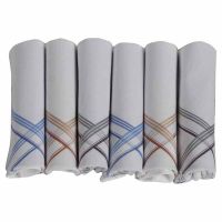 Seasons Grey Cotton Handkerchief for Men - Pack of 6