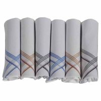 Seasons  Grey Cotton Handkerchief for Men - Pack of 6
