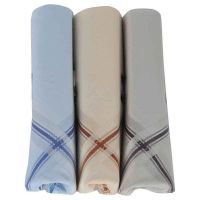 Seasons Multicolour Cotton Handkerchief for Men - Pack of 3