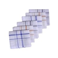 Seasons Cotton Striped Pattern Handkerchiefs-Pack of 6
