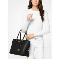 Luxury Black Double Partition Women Handbags