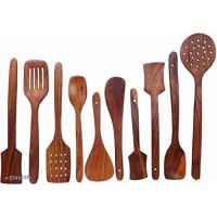 Seasons Craft Wooden Serving and Cooking Spoons (Set of 7)