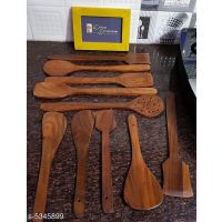 Seasons Craft Wooden Serving and Cooking Spoons (Set of 10)