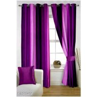 Elite Purple Polyester Door Curtains