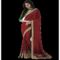 Maroon Colour Crepe Jacquard Traditional Designer Occation Wear Saree With Matching Blouse Piece