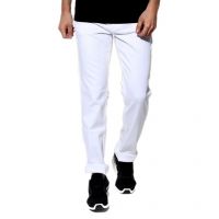  Seasons Lookz White Skinny Solid Jeans With Card Holder